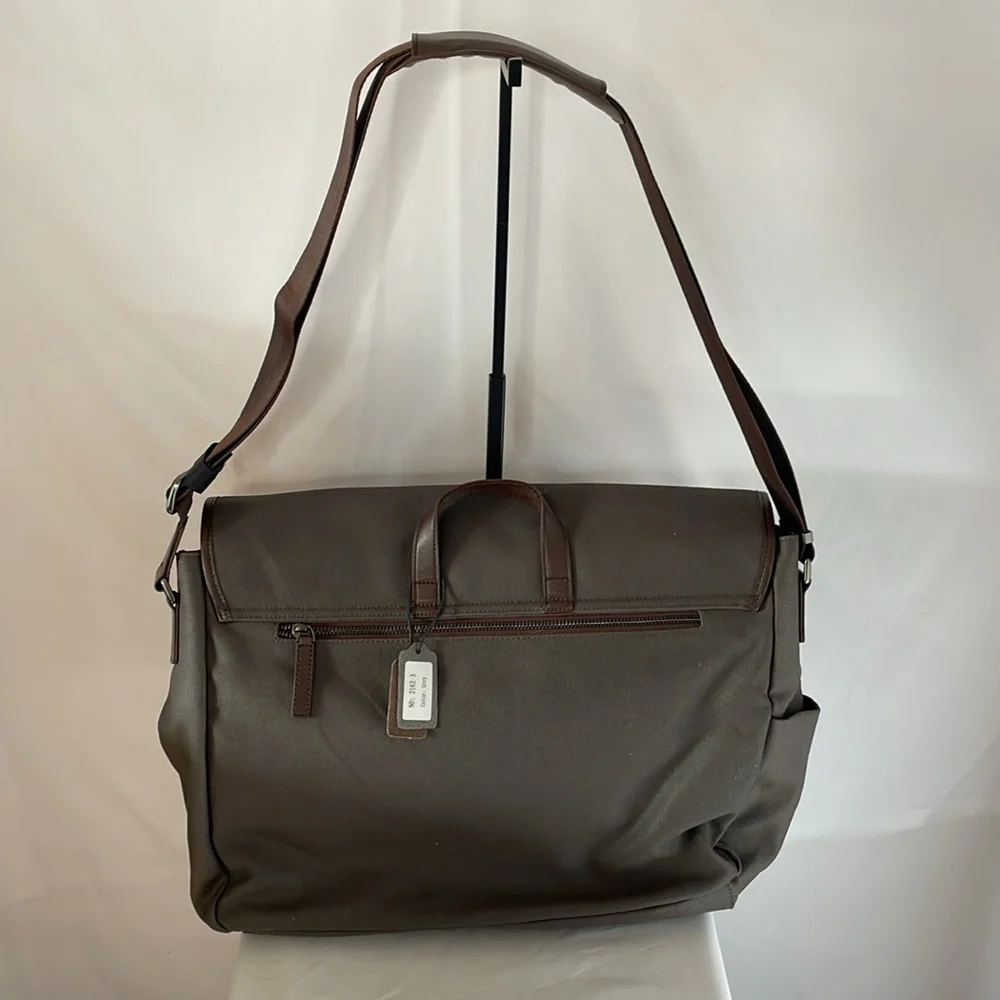 Portal packs messenger crossbody bag brown/grey